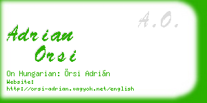 adrian orsi business card