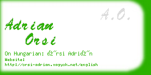 adrian orsi business card